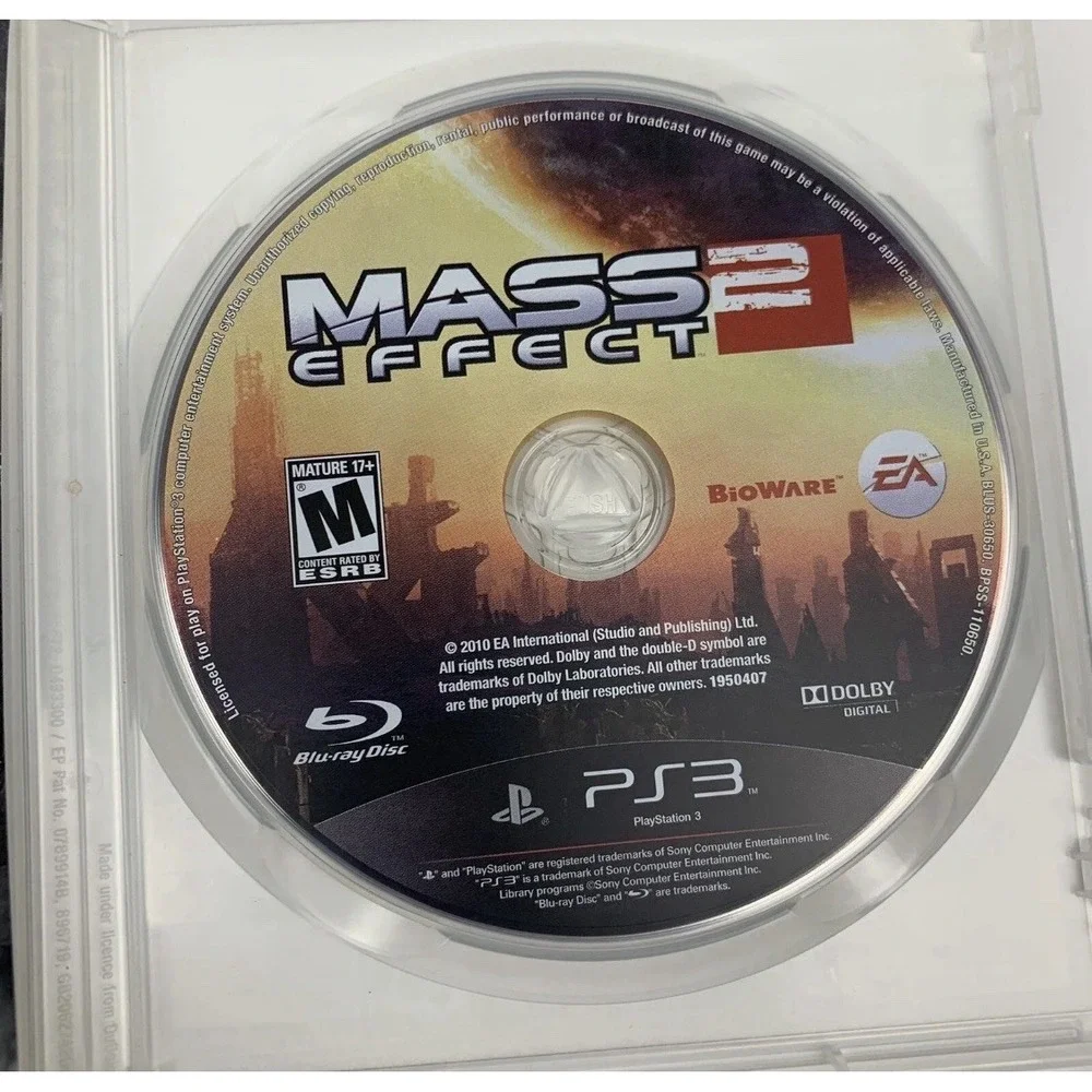 Mass Effect 2 (Sony PlayStation 3 PS3, 2011) Complete Cib [Tested]